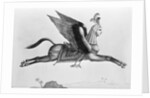 Arabic Horse With Human Face And Wings by Anonymous