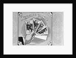 Woodcut Of Winning Hand Holding Cards by Anonymous