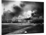 Explosion Of Ship In Pearl Harbor Attack by Anonymous
