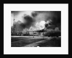 Explosion Of Ship In Pearl Harbor Attack by Anonymous