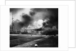 Explosion Of Ship In Pearl Harbor Attack by Anonymous