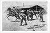 Changing Mounts At Pony Express Station by Frederick Remington
