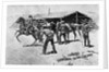 Changing Mounts At Pony Express Station by Frederick Remington