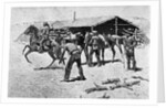 Changing Mounts At Pony Express Station by Frederick Remington