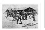 Changing Mounts At Pony Express Station by Frederick Remington