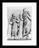 In Camei Engraving of Greek Actors Wearing Masks by Anonymous