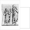 In Camei Engraving of Greek Actors Wearing Masks by Anonymous