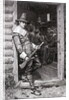 Puritan in Doorway During Thanksgiving Dinner by Anonymous