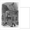 Woodcut Of Early Elevator Model by Anonymous