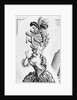 Illustration of 18th-Century Woman With Ridiculous Headpiece by Anonymous