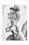 Illustration of 18th-Century Woman With Ridiculous Headpiece by Anonymous