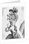Illustration of 18th-Century Woman With Ridiculous Headpiece by Anonymous