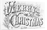 Poster Saying Merry Christmas by Anonymous