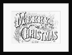Poster Saying Merry Christmas by Anonymous