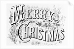 Poster Saying Merry Christmas by Anonymous