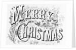 Poster Saying Merry Christmas by Anonymous