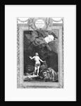 Engraving of Daniel in the Lion's Den by Anonymous