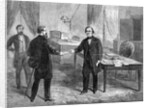 Woodcut Of Andrew Johnsons Impeachment by Anonymous