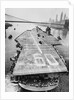 Huge Supercarrier Sailing Under Bridge by Anonymous