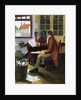 Thomas Jefferson Reading To Franklin by Clyde Osmer de Land