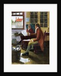 Thomas Jefferson Reading To Franklin by Clyde Osmer de Land