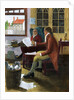 Thomas Jefferson Reading To Franklin by Clyde Osmer de Land