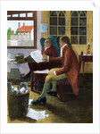 Thomas Jefferson Reading To Franklin by Clyde Osmer de Land