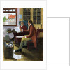 Thomas Jefferson Reading To Franklin by Clyde Osmer de Land