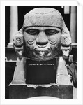 Ancient Aztec Stone Head by Anonymous