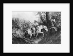 Illustration Of Pioneer On Horseback by Anonymous