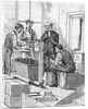 Men Examine Opium In 'The Opium Room' by Anonymous