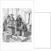 Men Examine Opium In 'The Opium Room' by Anonymous