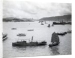 Boats In Hong Kong Harbor by Anonymous