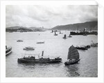 Boats In Hong Kong Harbor by Anonymous