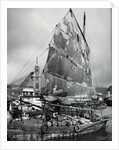 Chinese Junk At Pier by Anonymous