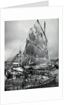 Chinese Junk At Pier by Anonymous