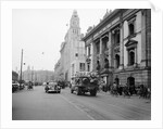 Truckloads Of Troops On City Street by Anonymous