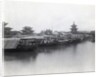 Boats On Canal W/Pagoda In Background by Anonymous