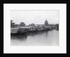 Boats On Canal W/Pagoda In Background by Anonymous