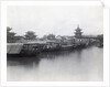 Boats On Canal W/Pagoda In Background by Anonymous