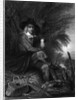 Engraving of Izaak Walton with Fishing Gear by Anonymous