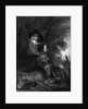 Engraving of Izaak Walton with Fishing Gear by Anonymous