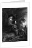 Engraving of Izaak Walton with Fishing Gear by Anonymous