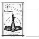 Program Souvenir For Statue Of Liberty by Anonymous