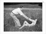 Young Couple Frolicking in Grass by Anonymous