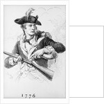 Soldier Of 1776 Filling Gun With Powder by Anonymous