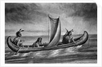 Illustration of Native Americans in a Canoe by Anonymous