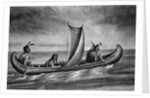 Illustration of Native Americans in a Canoe by Anonymous