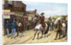 Man On Horseback In 1880S Midwest Town by Anonymous