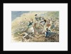 Color Engraving of Molly Pitcher at the Battle of Monmouth by Anonymous